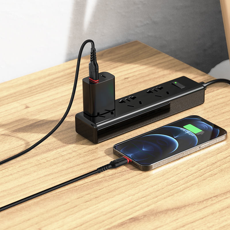 Кабель HOCO X59 Victory USB-A to Lightning 1м Black