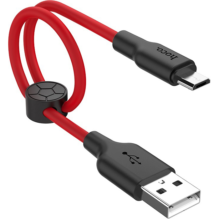 Кабель HOCO X21 Plus USB-A to Micro-USB 0.25м Black/Red