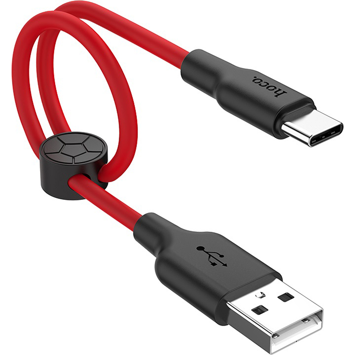 Кабель HOCO X21 Plus USB-A to Type-C 0.25м Black/Red