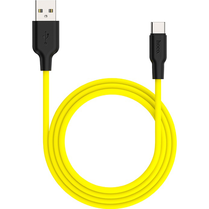 Кабель HOCO X21 Plus USB-A to Type-C 1м Black/Yellow