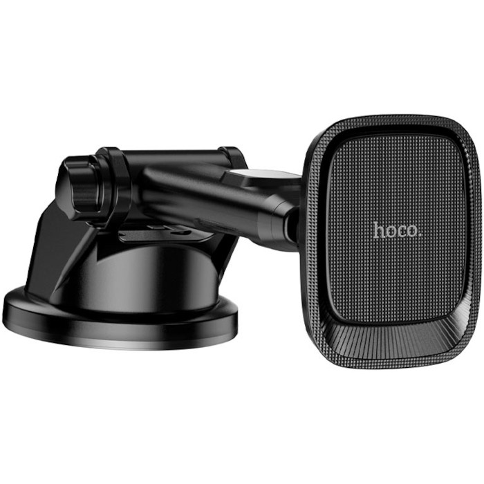 Автотримач для смартфона HOCO CA116 Blue Shark Center Console Magnetic Car Holder Black Metal Gray