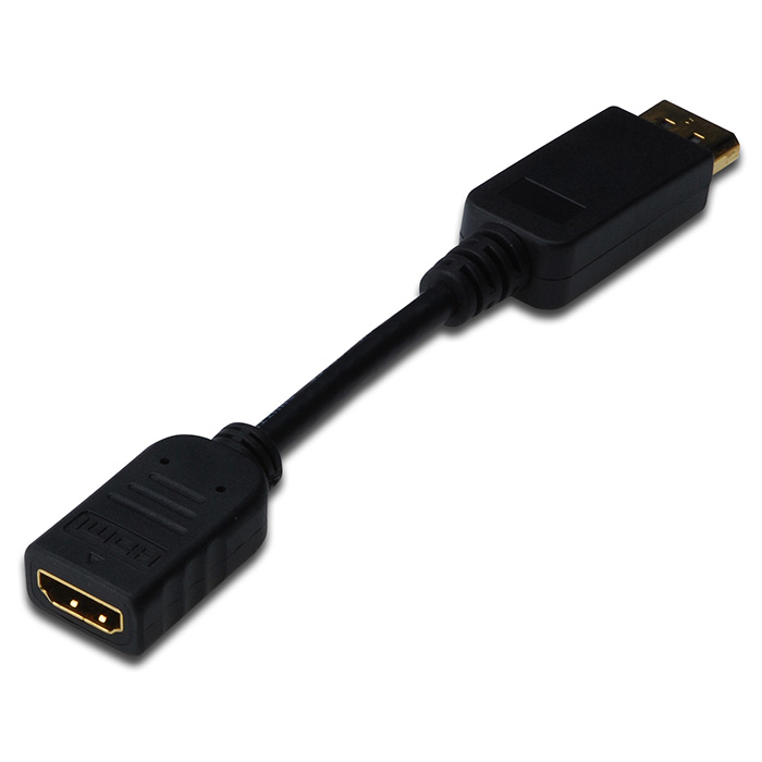 Адаптер DIGITUS DisplayPort - HDMI 0.15м Black (AK-340408-001-S)