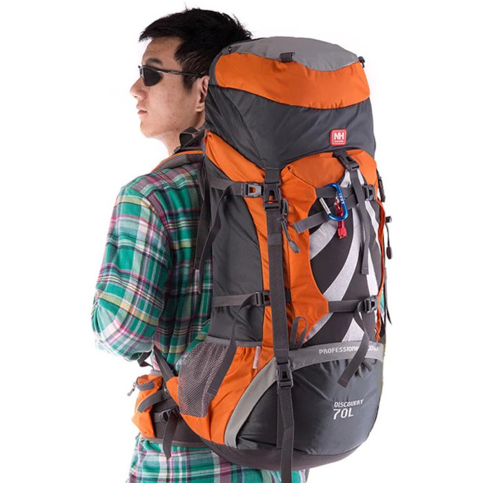 Туристичний рюкзак NATUREHIKE Discovery Professional Climbing Backpack 70+5L Orange (NH70B070-B-OR)