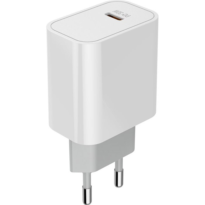 Зарядное устройство COLORWAY Power Delivery 1xUSB-C, PPS, 30W White (CW-CHS038PD-WT)
