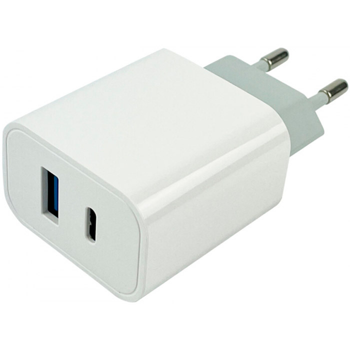 Зарядний пристрій MIBRAND MI-33 GaN Travel Charger USB-A, USB-C White (MIWC/33UCW)