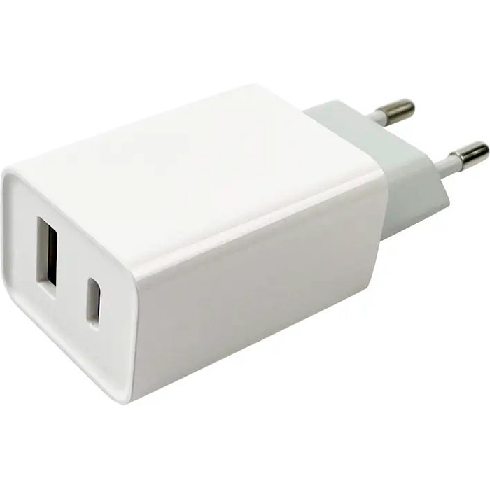 Зарядний пристрій MIBRAND MI-206C Travel Charger USB-A, USB-C White (MIWC/206CUCW)
