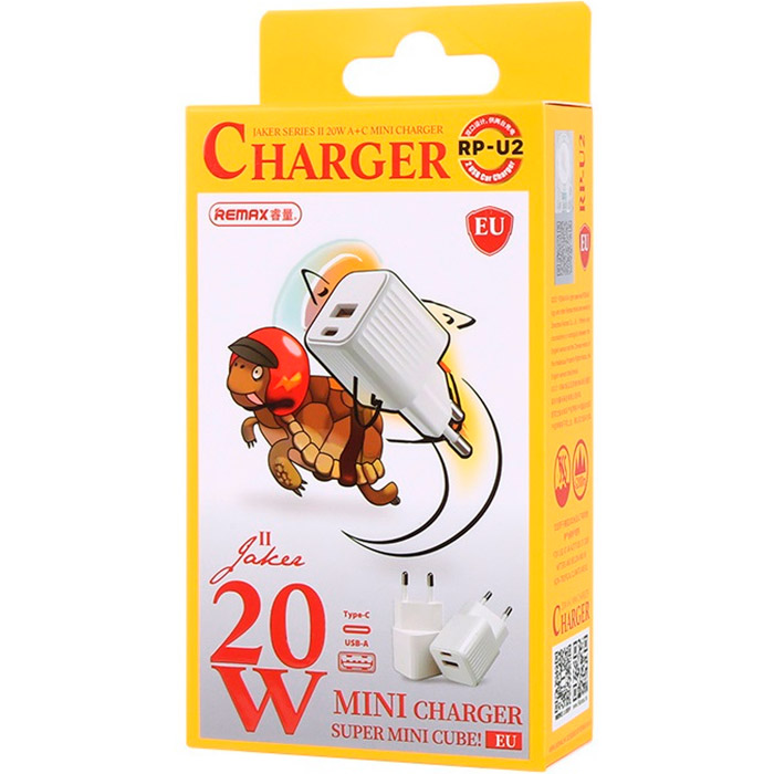 Зарядное устройство REMAX Jaker RP-U2 Mini Cube 20W, 1xUSB White