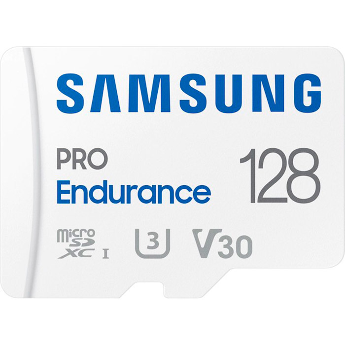 Карта пам'яті SAMSUNG microSDXC Pro Endurance 128GB UHS-I U3 V30 Class 10 + SD-adapter (MB-MJ128KA)