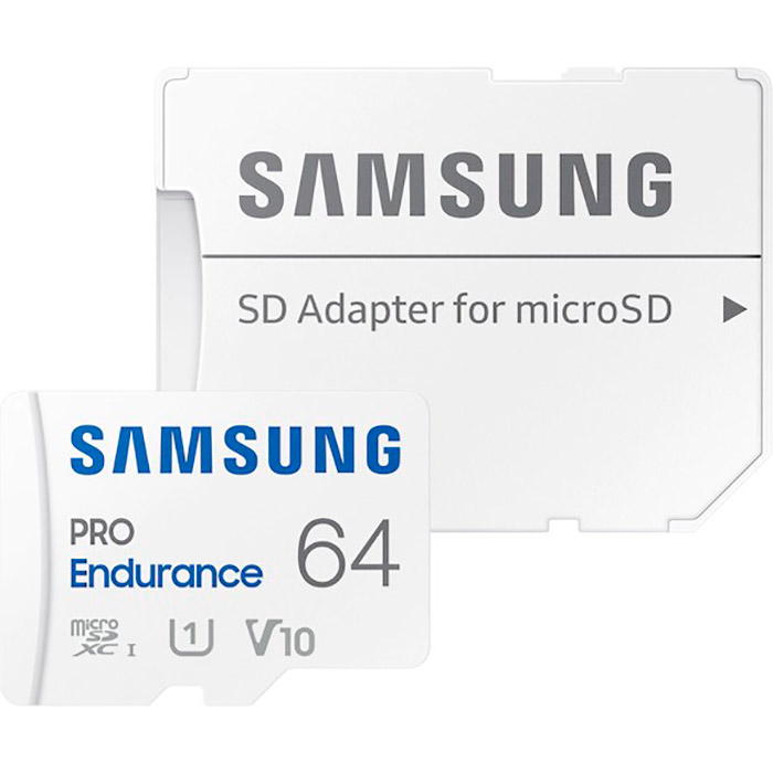 Карта пам'яті SAMSUNG microSDXC Pro Endurance 64GB UHS-I V10 Class 10 + SD-adapter (MB-MJ64KA)