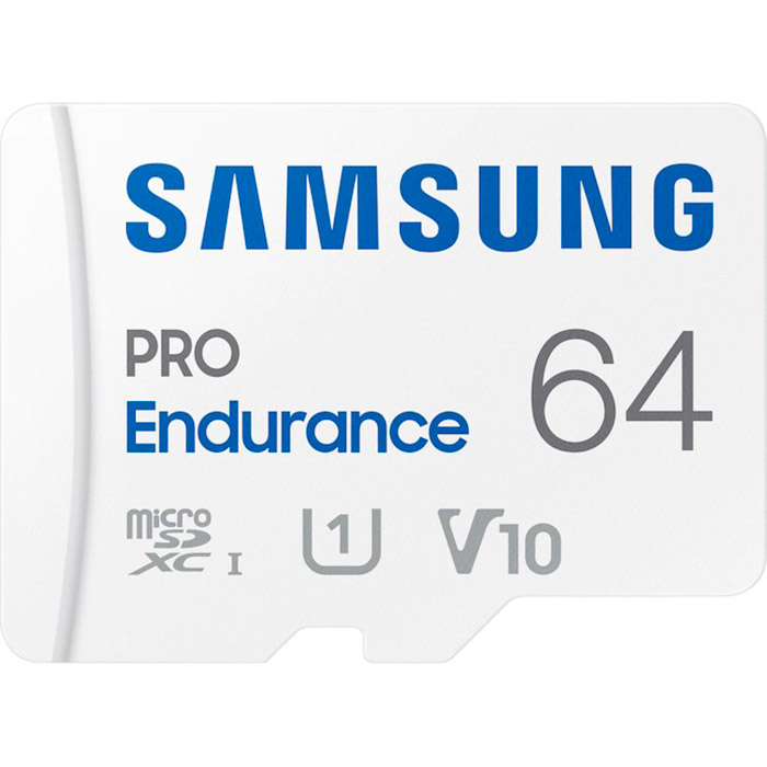Карта памяти SAMSUNG microSDXC Pro Endurance 64GB UHS-I V10 Class 10 + SD-adapter (MB-MJ64KA)