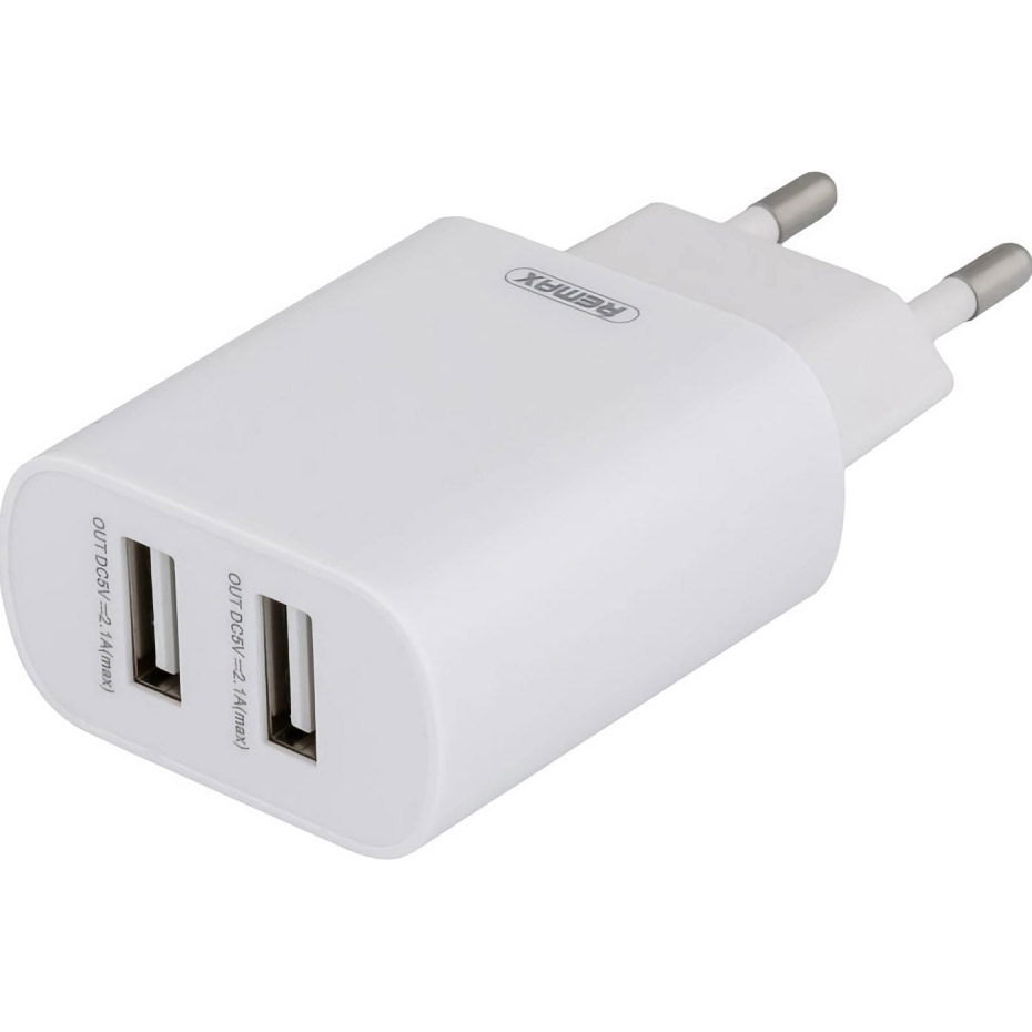 Зарядний пристрій REMAX Jane RP-U35 2xUSB-A, 2.1A White w/Type-C cable (RP-U35-C)