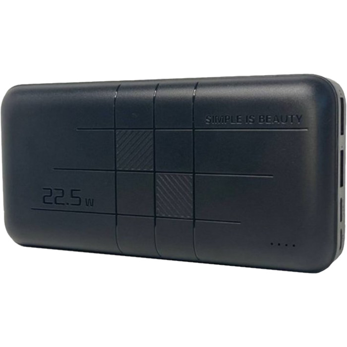 Повербанк XO PR188 2xUSB-A, 1xUSB-C 20000mAh Black