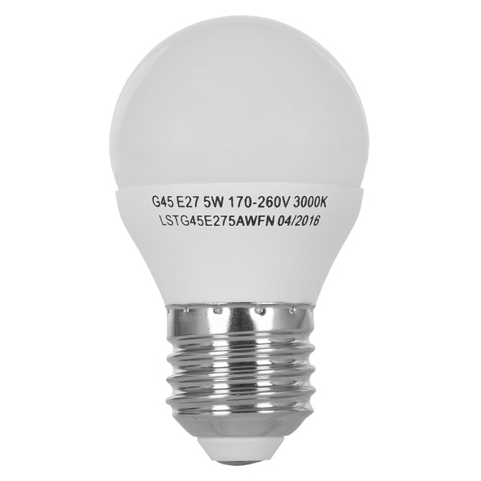 Лампочка LED ERGO Standard G45 E27 5W 3000K 220V (LSTG45E275AWFN)