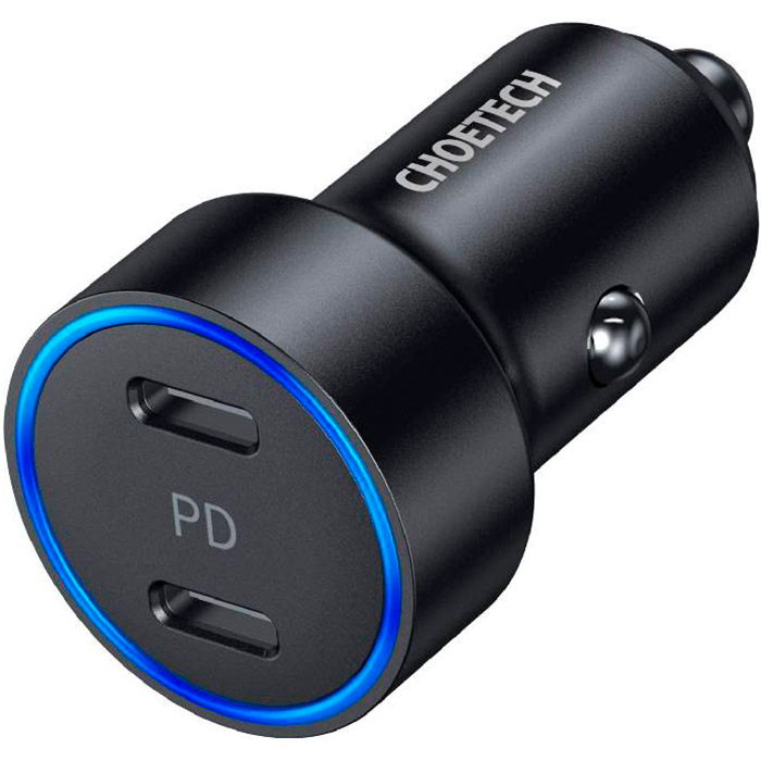 Автомобільний зарядний пристрій CHOETECH C0054 36W Dual USB Car Charger Black