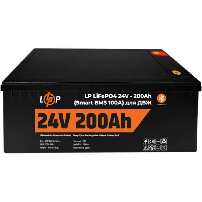 Акумуляторна батарея LOGICPOWER LiFePO4 LP 24 - 200AH (24В, 200Агод, BMS 100A) (LP20201)
