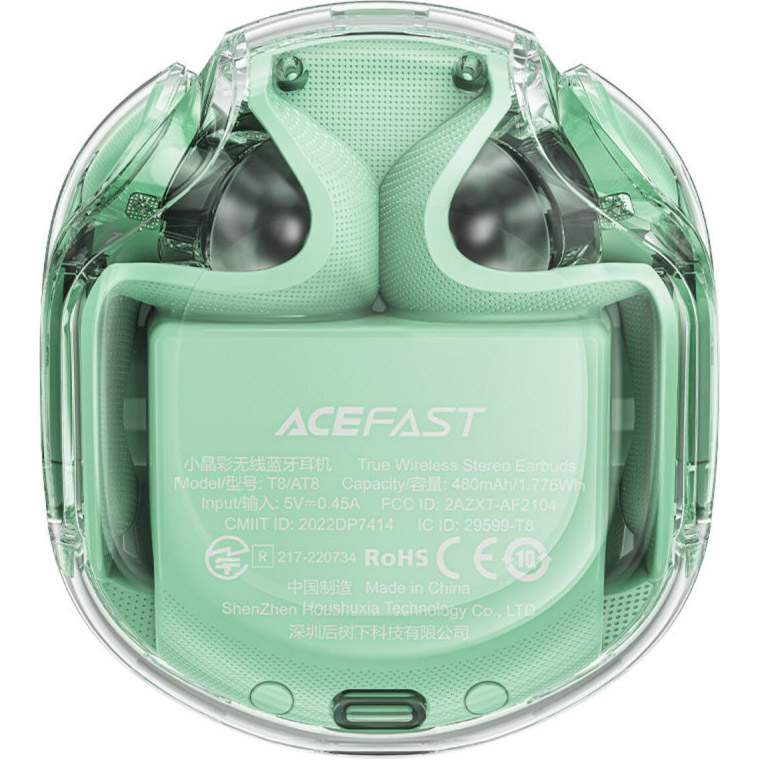 Наушники ACEFAST T8 Crystal Mint Green