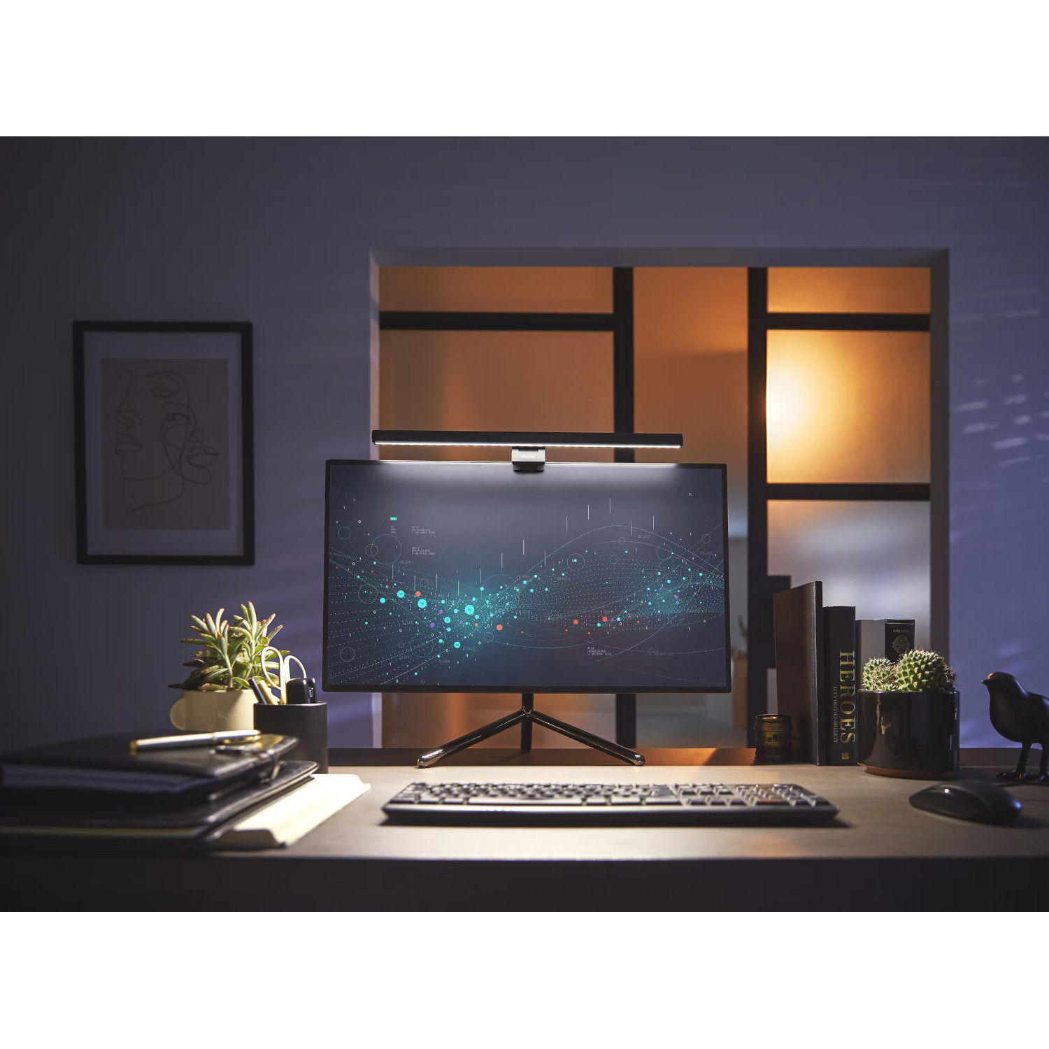 Лампа-скринбар PHILIPS LED Desk Light Edison (929003194807)