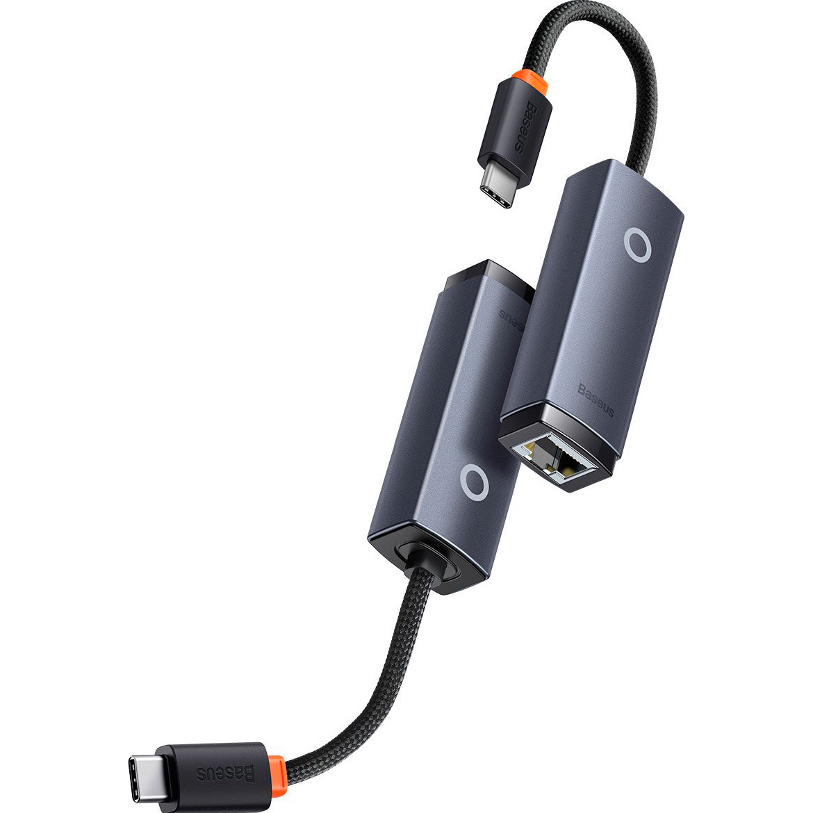 Мережевий адаптер BASEUS Lite Series Type-C to RJ45 Gigabit LAN Adapter Gray (WKQX000313)