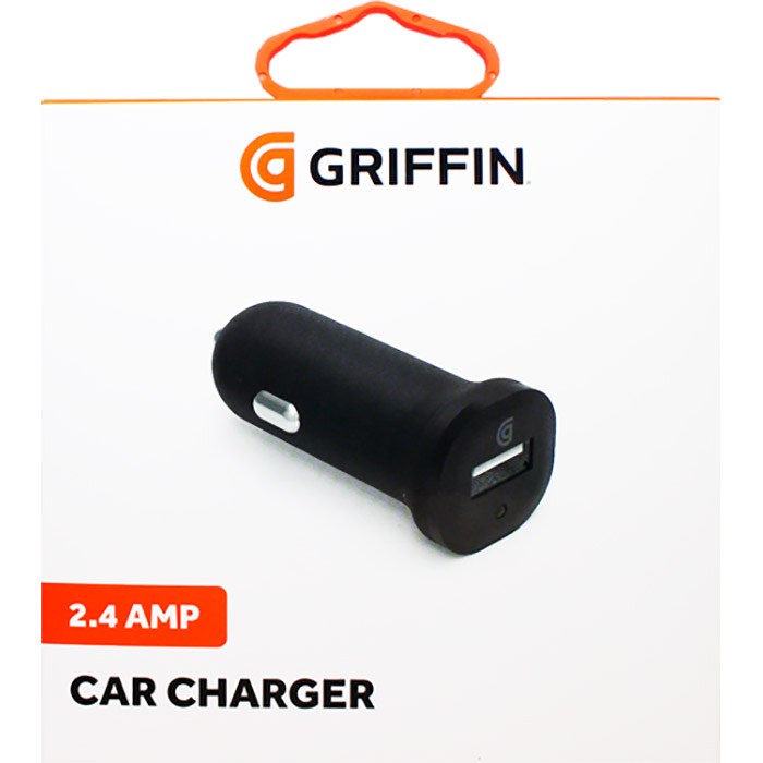 Автомобильное зарядное устройство GRIFFIN Single Port 1xUSB-A, 2.4A Car Charger Black