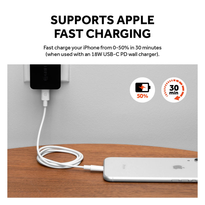 Кабель GRIFFIN GP-066 USB-C to Lightning 1.2м White (GP-066-WHT)