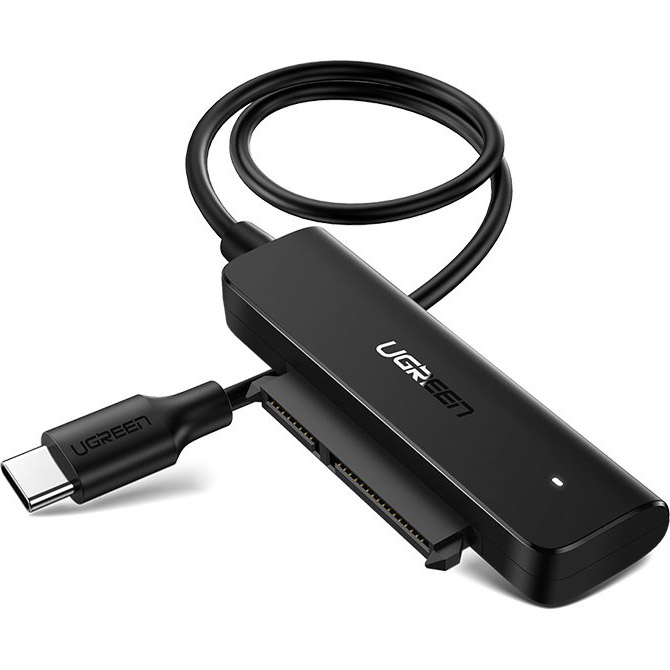 Адаптер UGREEN CM321 SATA to USB-C Cable 0.5m 2.5" SATA to USB 3.0 Black (70610)