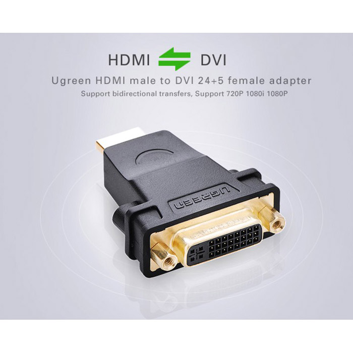 Адаптер UGREEN HDMI - DVI Black (20123)