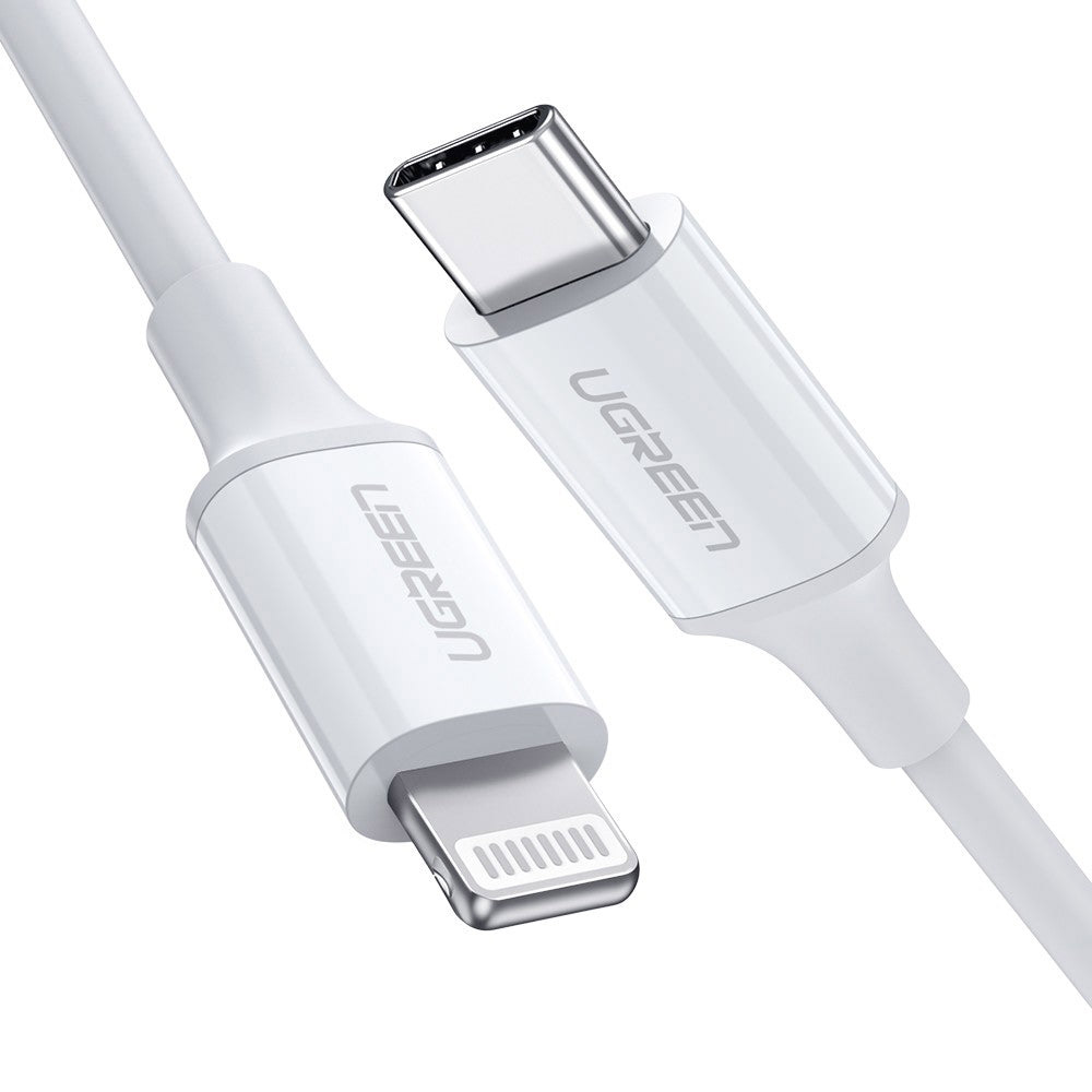 Кабель UGREEN US171 Type-C to Lightning MFi PD 18W 1м White (10493)