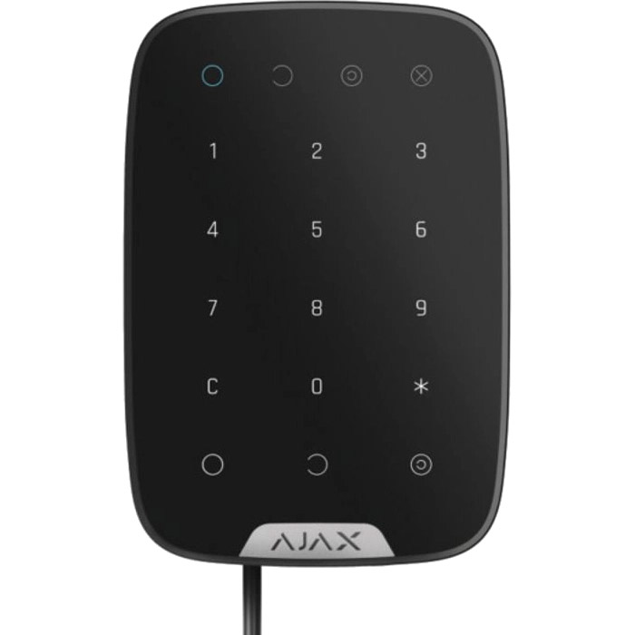 Дротова сенсорна клавіатура AJAX KeyPad Fibra Black