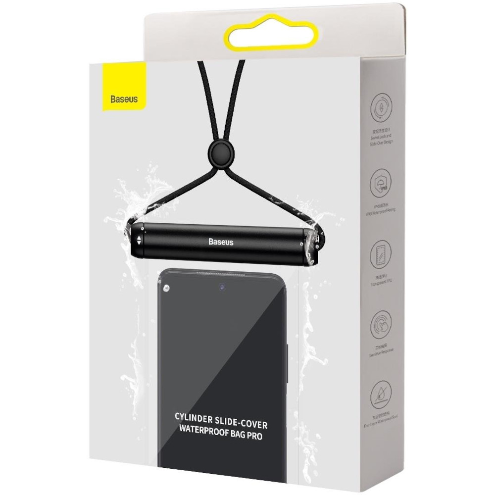 Аквабокс BASEUS Water Cylinder Slide-Cover Waterproof Bag Pro Black (FMYT000001)