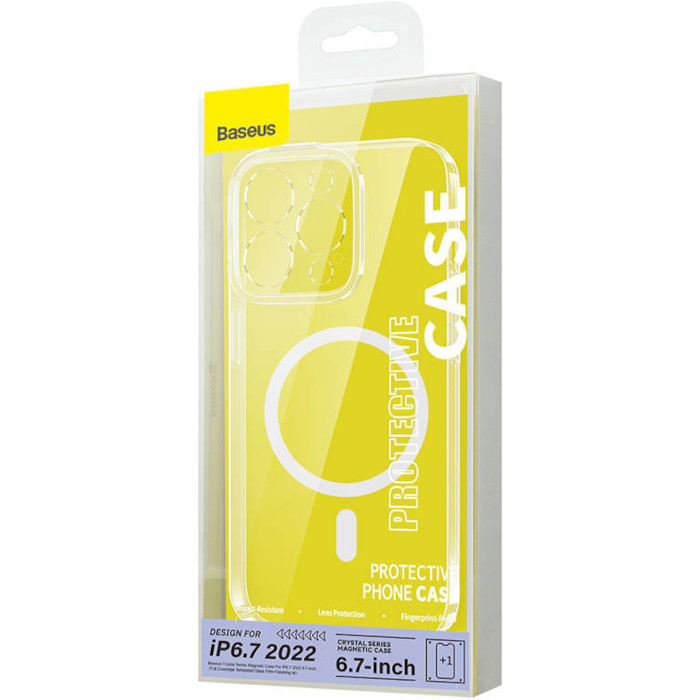 Чохол BASEUS Crystal Series Magnetic для iPhone 14 Plus Transparent (ARJC010002)