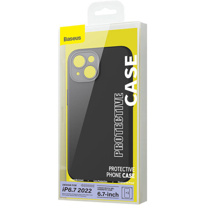 Чехол BASEUS Liquid Silica Gel Magnetic для iPhone 14 Plus Black (ARYC000201)