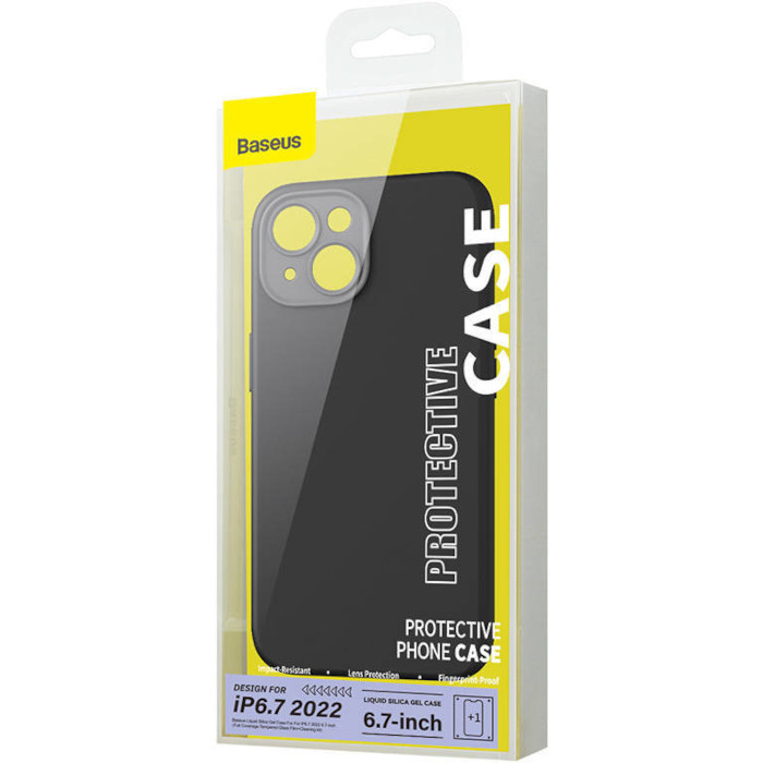 Чехол BASEUS Liquid Silica Gel для iPhone 14 Plus Black (ARYT001401)