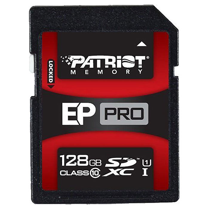 Карта памяти PATRIOT SDXC EP Pro 128GB UHS-I Class 10 (PEF128GSXC10333)
