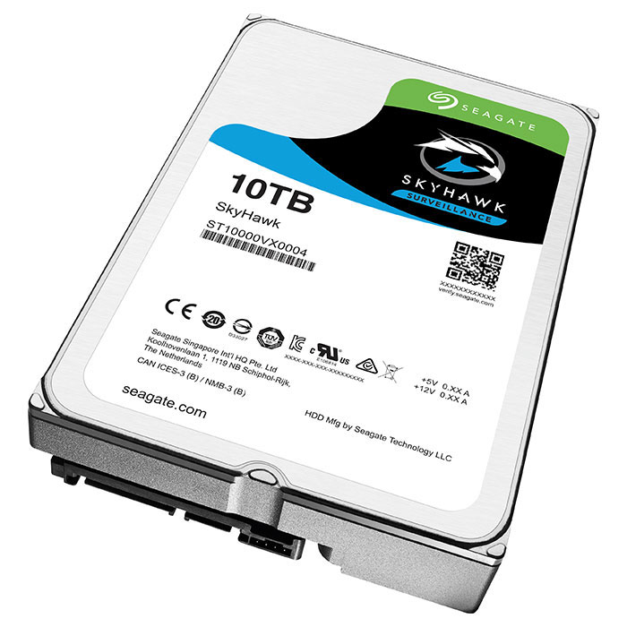 Жорсткий диск 3.5" SEAGATE SkyHawk 10TB SATA/256MB (ST10000VX0004)