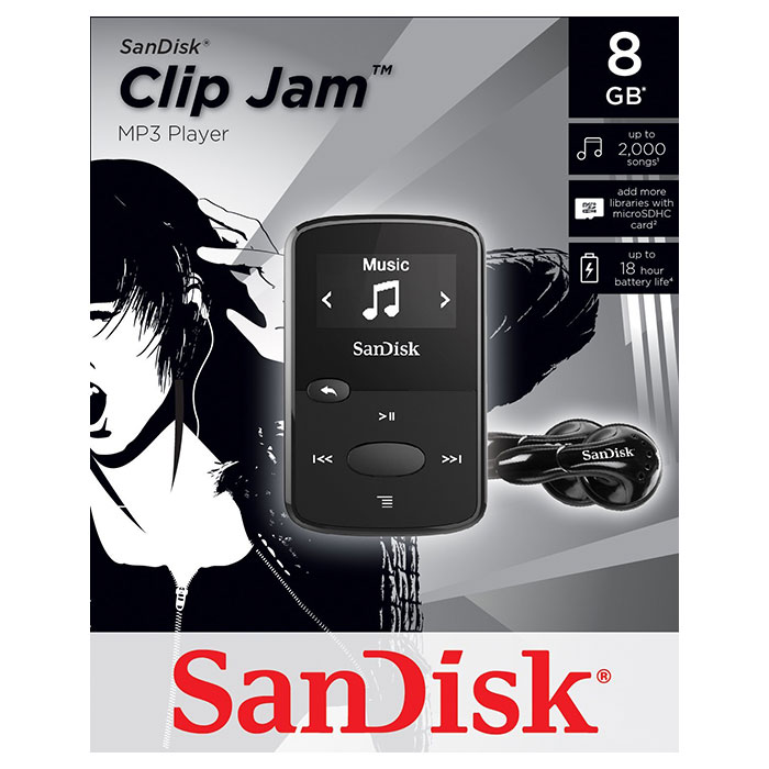 Плеер SANDISK Sansa Clip JAM 8GB Black