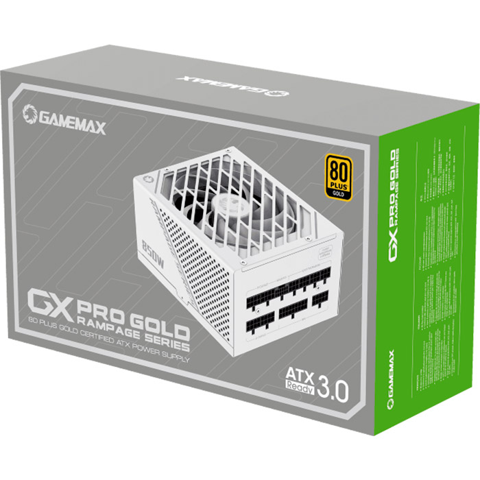 Блок живлення 850W GAMEMAX GX-850 Pro ATX3.0 PCIe5.0 White