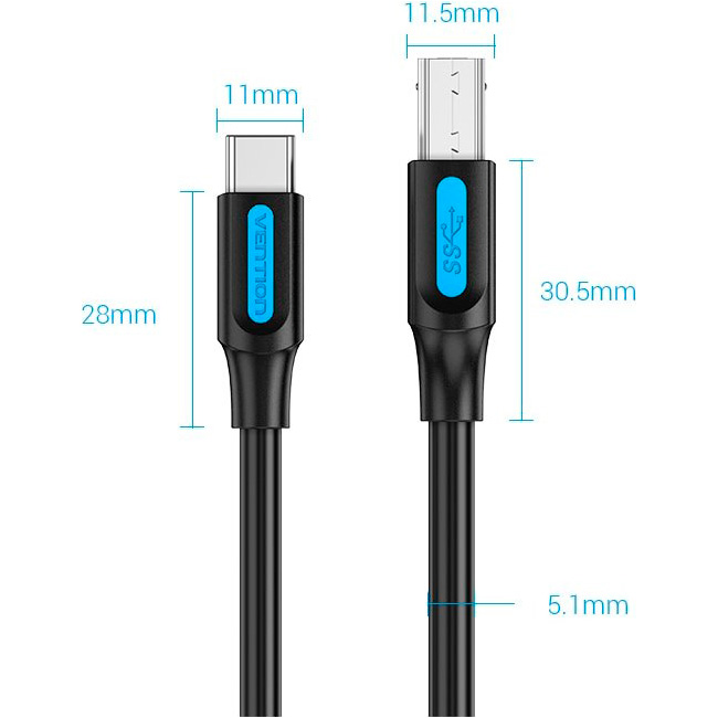 Кабель VENTION USB 3.0 CM/BM Print 1м (CQVBF)