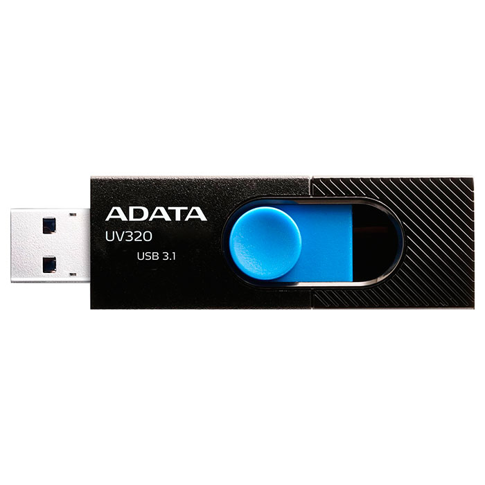 Флэшка ADATA UV320 64GB Black/Blue (AUV320-64G-RBKBL)