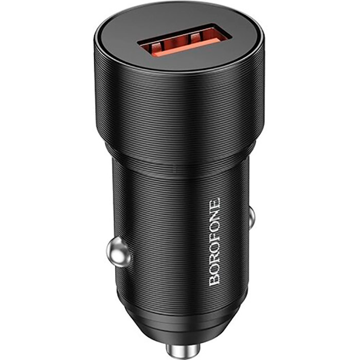 Автомобильное зарядное устройство BOROFONE BZ19A Wisdom 1xUSB-A Black (BZ19AB)