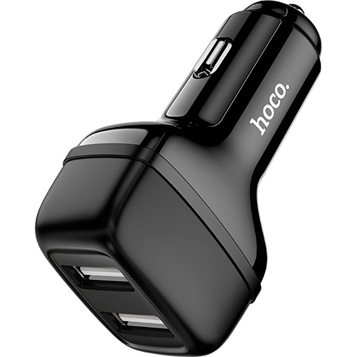 Автомобильное зарядное устройство HOCO Z36 Leader 2xUSB-A, 2.4A Black (6931474727718)