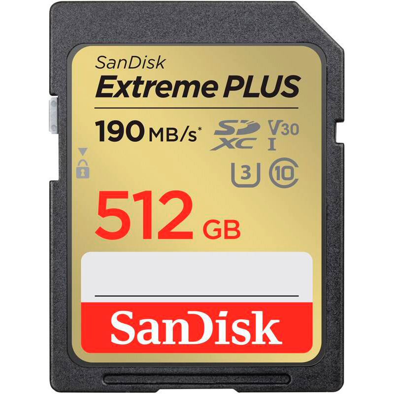 Карта пам'яті SANDISK SDXC Extreme Plus 512GB UHS-I U3 V30 Class 10 (SDSDXWV-512G-GNCIN)