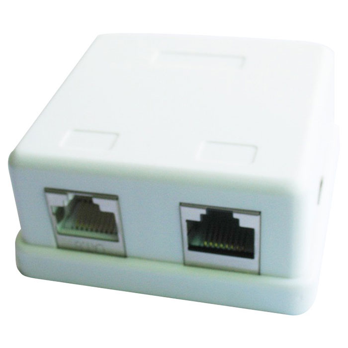 Розетка накладная CABLEXPERT 2xRJ-45 Cat.6 FTP White (NCAC-FS-SMB2)