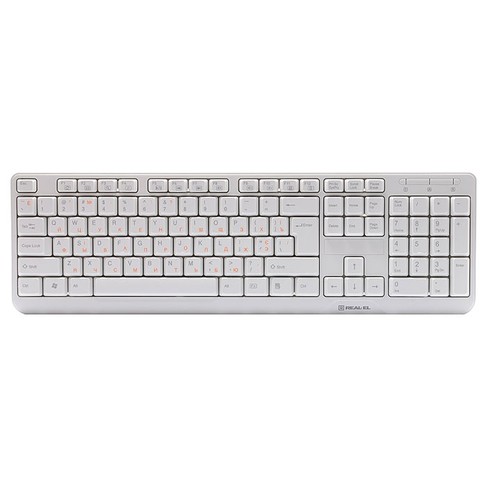 Клавіатура REAL-EL Standard 500 USB White (EL123100011)