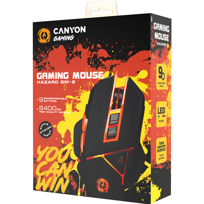 Миша ігрова CANYON Hazard GM-6N (CND-SGM6N)