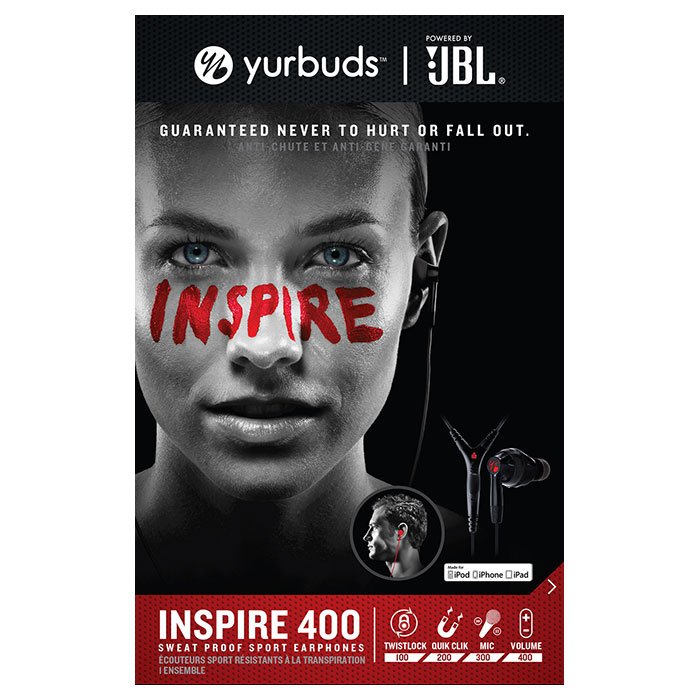 Наушники YURBUDS Inspire 400 Black (YBIMINSP04BLK)