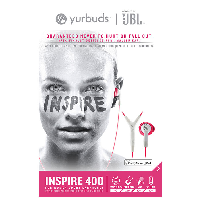 Наушники YURBUDS Inspire 400 for Women Pink (YBWNINSP04KNW)
