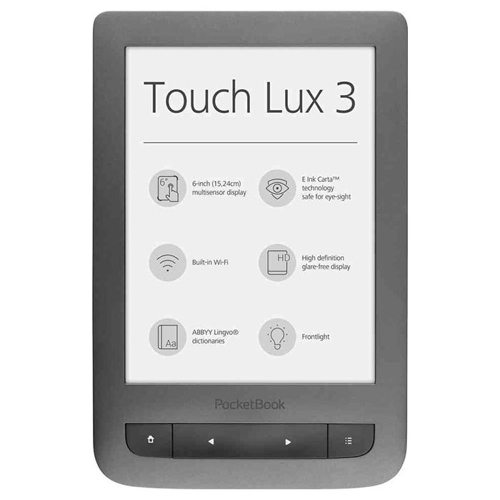 Електронна книга POCKETBOOK Touch Lux 3 + чохол Gray (PB626(2)-Y+CASE)