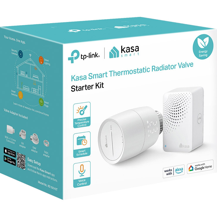 Умный терморегулятор для радиаторов отопления TP-LINK Kasa Smart KE100 KIt
