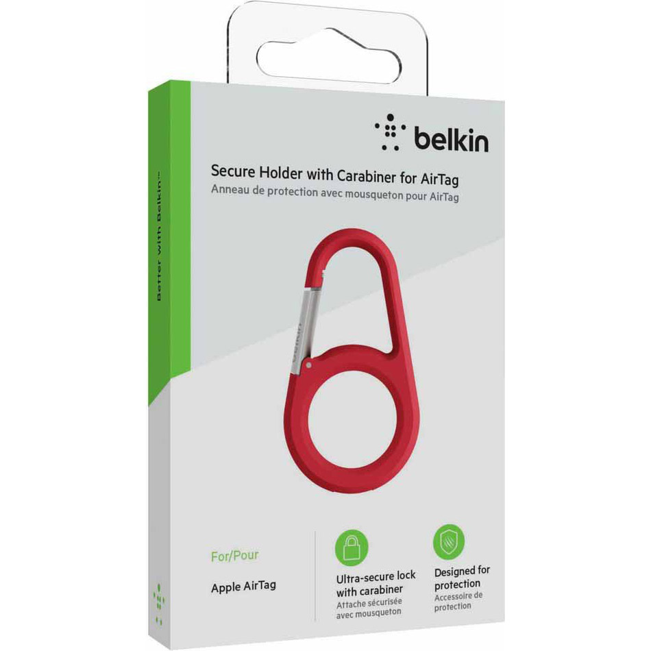 Карабин-держатель BELKIN Secure Holder Carabiner AirTag Red (MSC008BTRD)