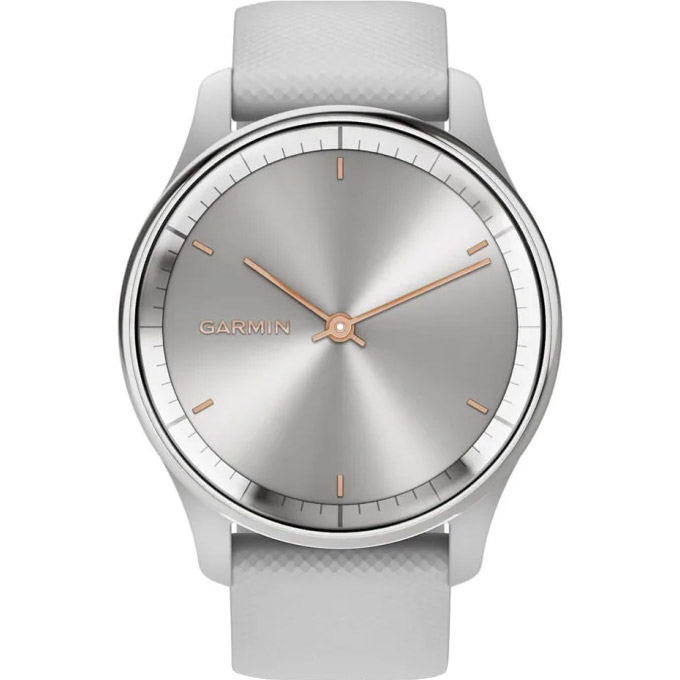 Смарт-годинник GARMIN Vivomove Trend Silver Stainless Steel Bezel with Mist Gray Case and Silicone Band (010-02665-03)